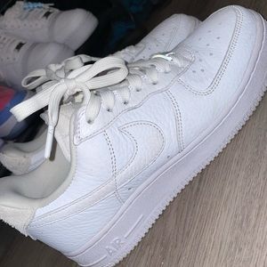 Air Force 1 premium leather 07’ craft white cast grey size 6.5y